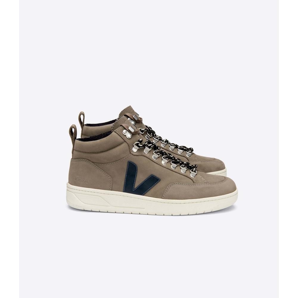 Men\'s Veja RORAIMA NUBUCK High Tops Taupe | SG 111YXF